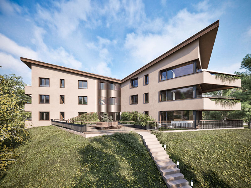 External Design of Canobbio 232 Residential Building in Lugano Designed by Marco Parentela