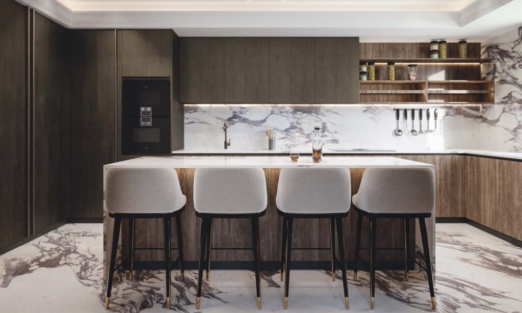 Luxury Kitchen in Villa Belvedere, Como by Marco Parentela Designer