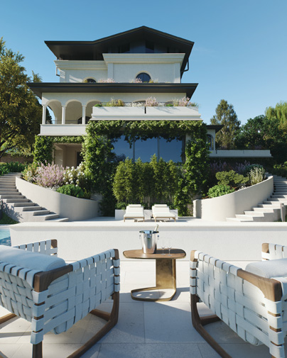 Exterior View of Villa Magnolia on Lake Como Designed by Marco Parentela
